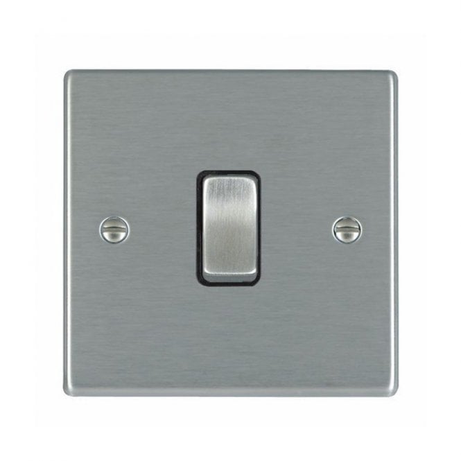 Edit Lighting Edit Hartland 1 Gang Two Way Rocker Switch - Satin Stainless Steel