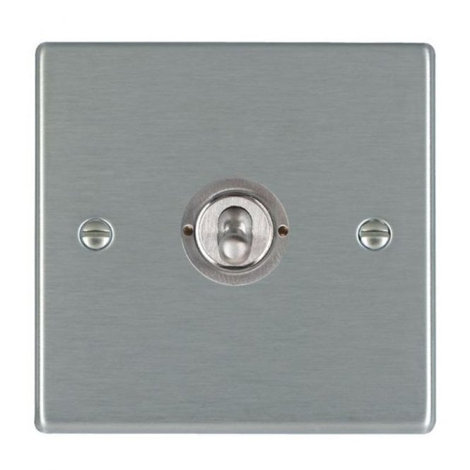 Edit Lighting Edit Hartland 1 Gang Two Way Toggle Switch - Satin Stainless Steel