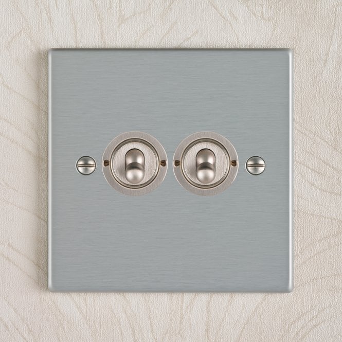 Edit Lighting Edit Hartland 2 Gang Two Way Toggle Switch - Anthracite