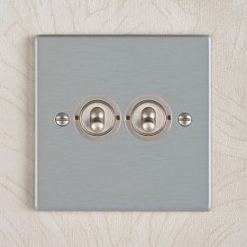 Edit Hartland 2 Gang Two Way Toggle Switch - Anthracite