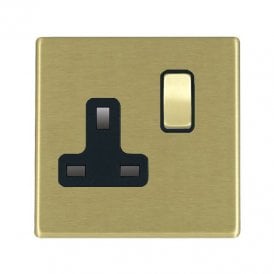 Edit Hartland Screwless 1 Gang Single UK Socket - Satin Brass