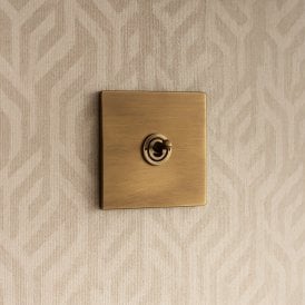 Edit Hartland Screwless 1 Gang Two Way Toggle Switch - Antique Brass