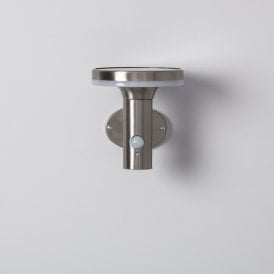 Edit Helios Inox Outdoor Solar Wall Light with PIR Motion Sensor In Stainless Steel Finish