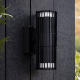 Edit Hibiscus Outdoor Up & Down Wall Light - Black
