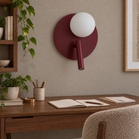 Edit Hotel Mood Reading Light - Burgundy