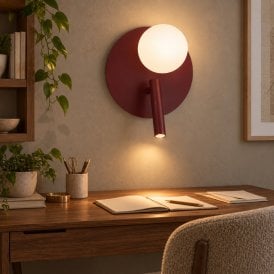 Edit Hotel Mood Reading Light - Burgundy