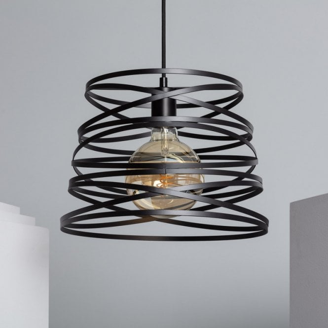 Edit Lighting Edit Hura Single Light Ceiling Pendant Light In Black Finish