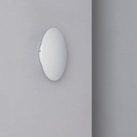 Edit Iris 8W LED Flush Wall Light In White Finish