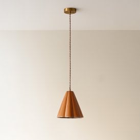 Edit Iris Ceramic Ceiling Pendant Light - Brown