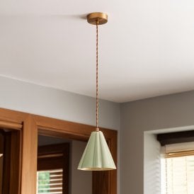 Edit Iris Ceramic Ceiling Pendant Light - Sage Green