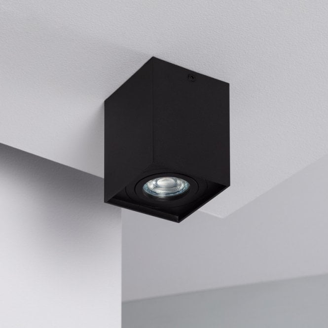 Edit Lighting Edit Jasper Flush Single Light Ceiling Spotlight In Black Finish
