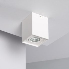 Edit Jasper Flush Single Light Ceiling Spotlight In White Finish