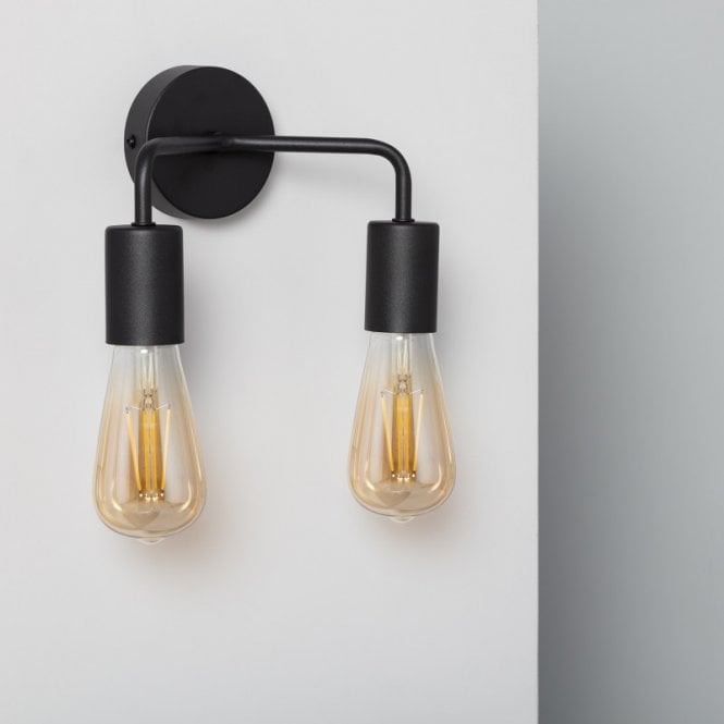 Edit Lighting Edit Jayso 2 Light Wall Fitting in Black Finish