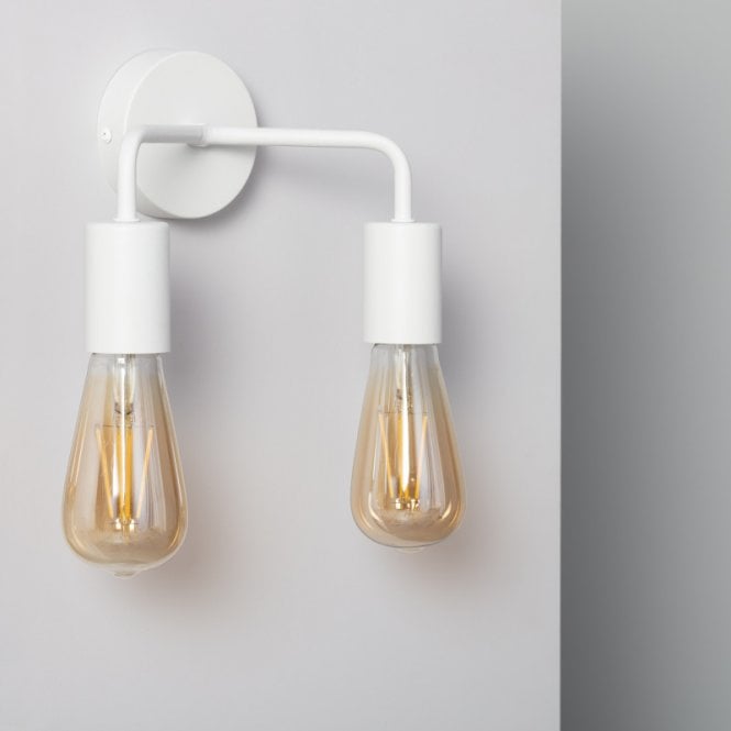 Edit Lighting Edit Jayso 2 Light Wall Fitting in White Finish