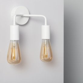 Edit Jayso 2 Light Wall Fitting in White Finish