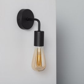 Edit Jayso Single Light Wall Fitting in Black Finish