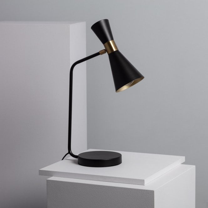Edit Lighting Edit Jigger Single Light Desk Lamp in Black Finish