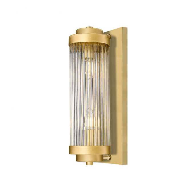 Edit Lighting Edit Karolina 2 Light Wall Fitting In Matt Gold Finish With Clear Glass