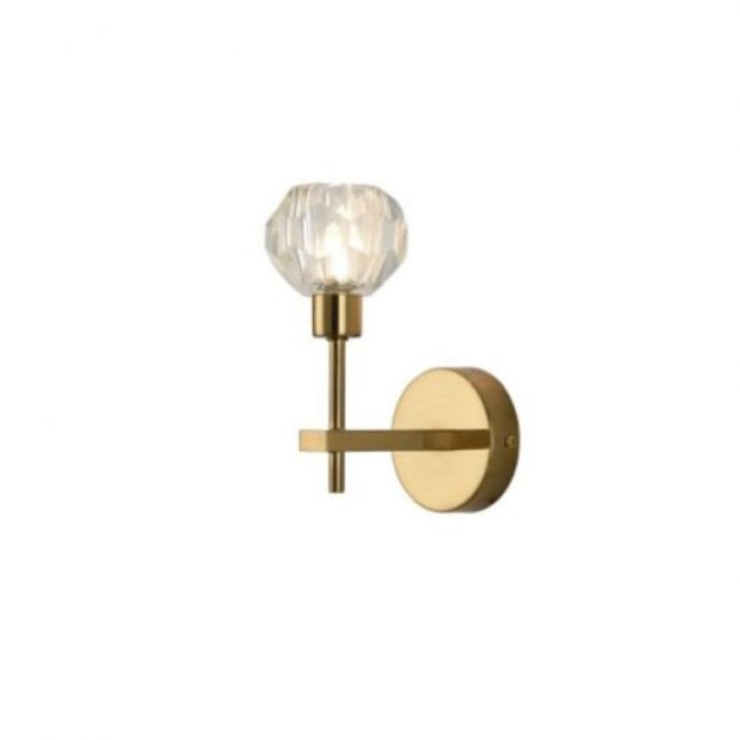 Edit Lighting Edit Kassia Single Light Wall Fitting in Gold Finish with Clear Glass Shade