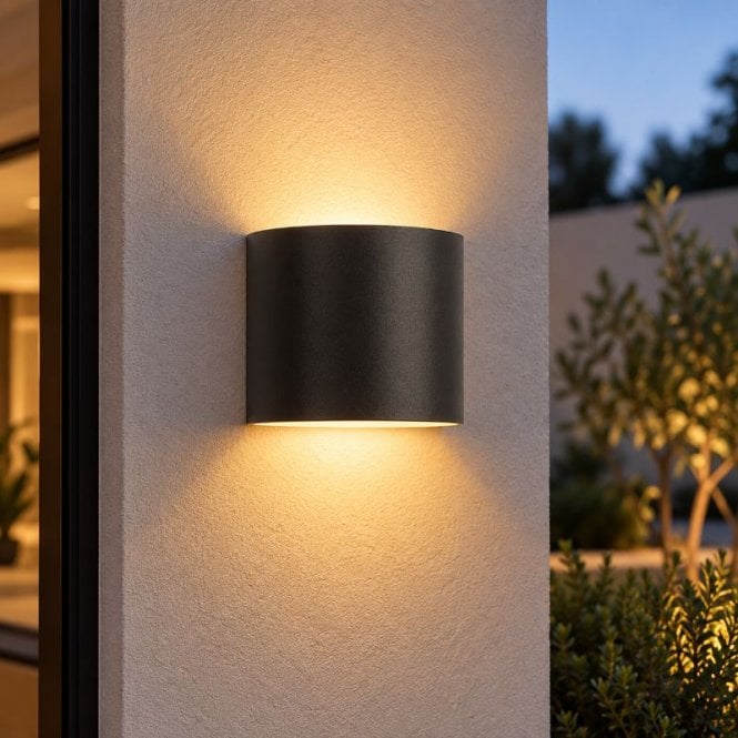 Edit Lighting Edit Kefalonia USB Rechargeable LED Outdoor Wall Light with PIR Sensor - Black