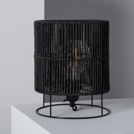 Edit Khalo Single Light Table Lamp In Black Finish