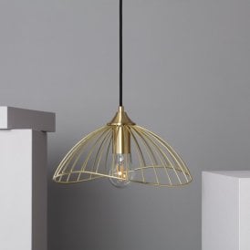 Edit Kibanda Alfarb Single Light Ceiling Pendant Light In Gold Finish