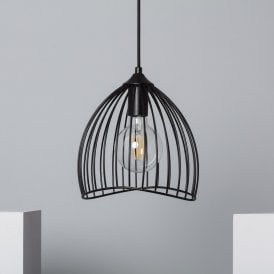 Edit Kibanda Bellús Single Light Ceiling Pendant Light In Black Finish
