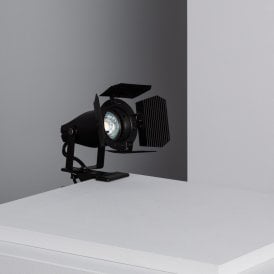 Edit Kurangna Cinema Single Light Clip On Desk Lamp In Black Finish