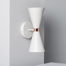 Edit Kusini 2 Light Up & Down Wall Fitting in White Finish
