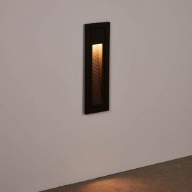 Edit Lane LED Outdoor Recessed Wall Fitting in Anthracite Finish