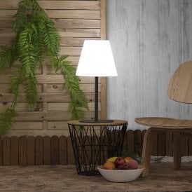 Edit Larso Outdoor Solar LED Table Lamp In Black Finish