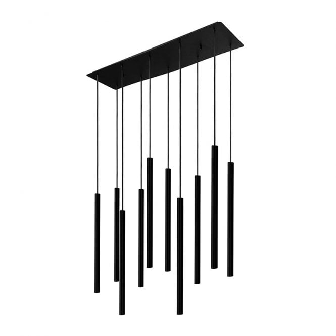 Edit Lighting Edit Laser 10 Light Bar Ceiling Pendant In Black Finish