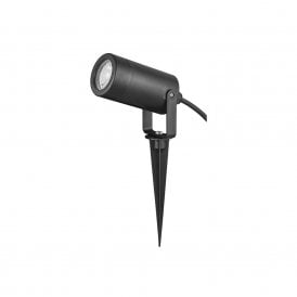 Edit Leaf Single Light Garden Spotlight in Black Finish