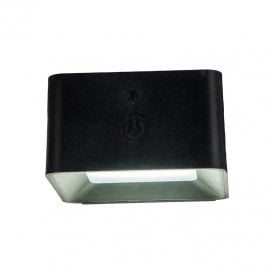 Edit Lefkada USB Rechargeable LED Outdoor Wall Light with Remote Control - Black