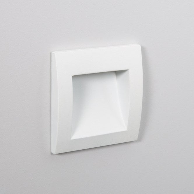 Edit Lighting Edit Leif 4W Warm White LED Outdoor Square Recessed Wall Light In White Finish