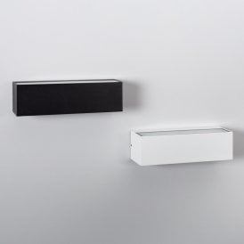 Edit Lena Outdoor 10W Warm White LED Up & Down Wall Light In Black Finish