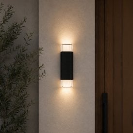 Edit Lincoln Outdoor Up & Down Wall Light - Black
