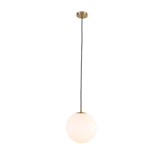 Edit Lighting Edit Logan 250 Glass Ceiling Pendant Light - Brass & White