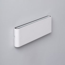 Edit Longluming 20W Warm White Integrated LED Outdoor Up & Down Wall Light in White Finish