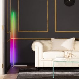 Edit Luxy LED Colour Changing Floor Lamp In White Finish
