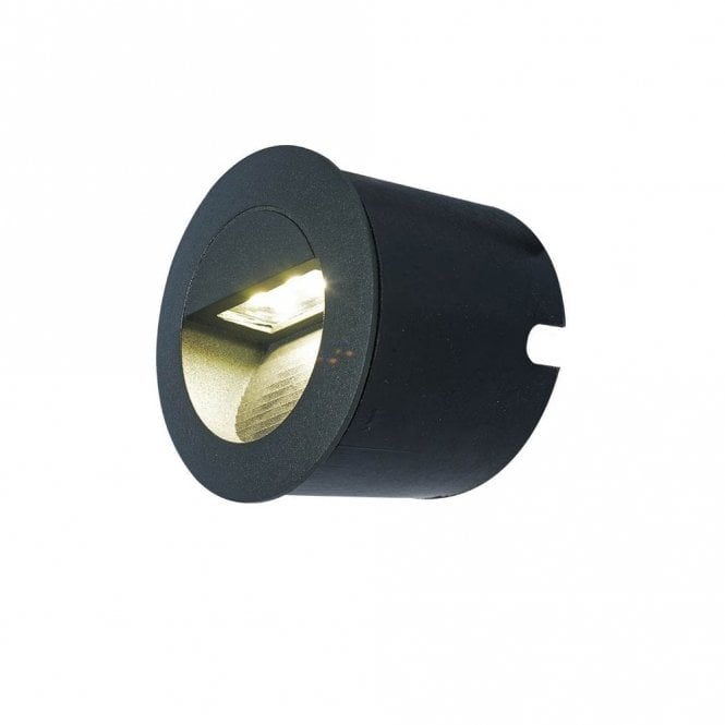 Edit Lighting Edit Lyons LED Outdoor Recessed Wall Fitting In Dark Grey Finish