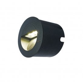 Edit Lyons LED Outdoor Recessed Wall Fitting In Dark Grey Finish