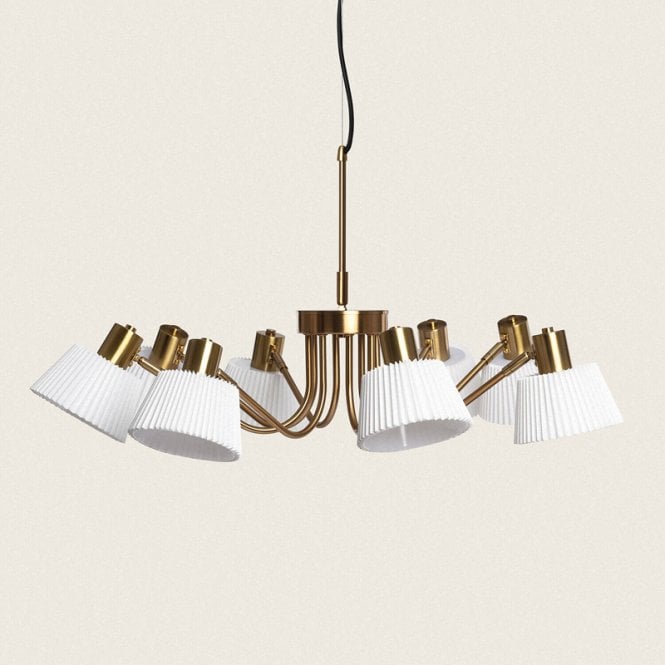 Edit Lighting Edit Magda 8 Light Multi Arm Ceiling Pendant Light - White