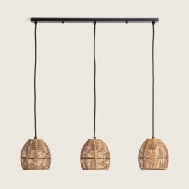 Edit Mahali 3 Light Bar Ceiling Pendant In Natural Finish