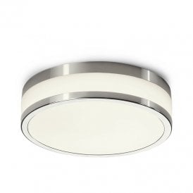 Edit Malakka LED Flush Ceiling Light In Chrome Finish