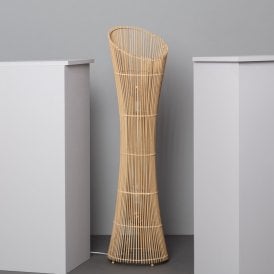 Edit Marady 2 Light Floor Lamp In Natural Bamboo Finish