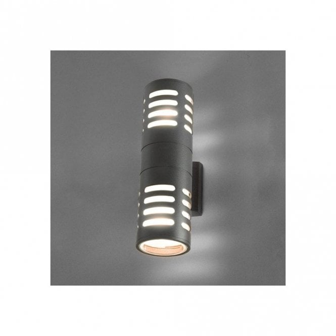 Edit Lighting Edit Mekong 2 Light Outdoor Up & Down Wall Fitting In Dark Graphite Finish