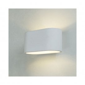 Edit Merton Up & Down Plaster Wall Light In White Finish
