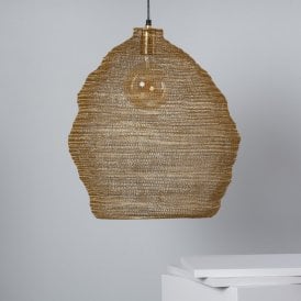 Edit Milos Single Light Ceiling Pendant In Brass Finish