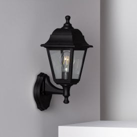 Edit Mini Villa Outdoor Single Light Wall Lantern in Black Finish